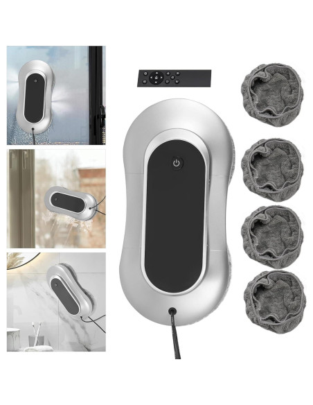 Robot Limpiador de Ventanas FairyPagoda Gris Plateado 1.16kg