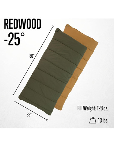 Saco de Dormir ALPS OutdoorZ Redwood -25C Rectangular