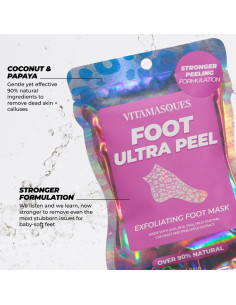 Mascarilla Exfoliante para Pies Vitamasques Coco y Piña - 3 Unidades 2