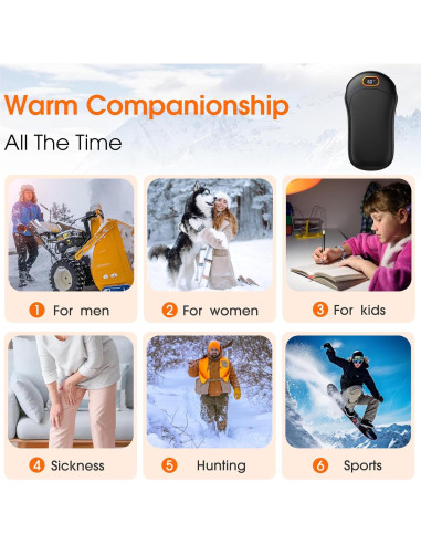 Calentadores de Manos Eléctricos Macamolly HW-1, 2 Piezas 10000mAh