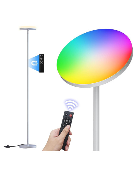 Lámpara de pie LED FULSUNT 32W RGB con control remoto 175cm