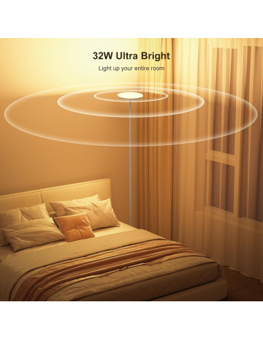 Lámpara de pie LED FULSUNT 32W RGB con control remoto 175cm