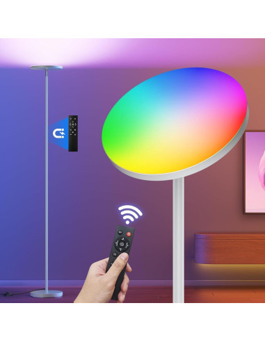 Lámpara de pie LED FULSUNT 32W RGB con control remoto 175cm