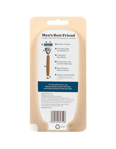 Afeitadora de Bambú Bulldog Cuidado de la Piel - 5 Cuchillas