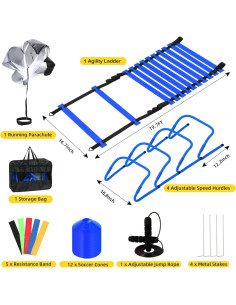 Conjunto de Entrenamiento de Agilidad Kevirice 6.1m 12 Peldaños 2