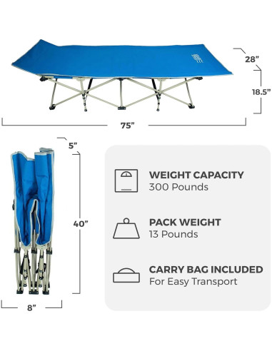Cama de Camping Plegable OSAGE RIVER para Adultos 136 kg