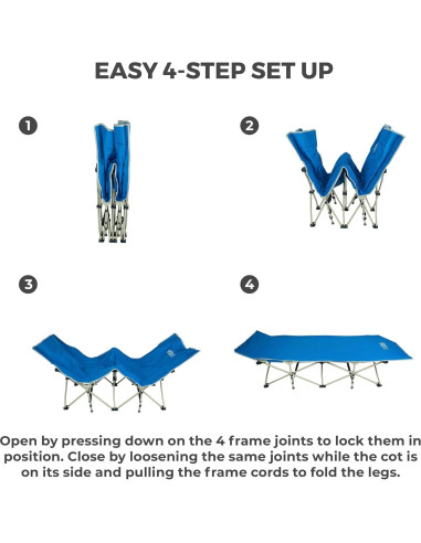 Cama de Camping Plegable OSAGE RIVER para Adultos 136 kg