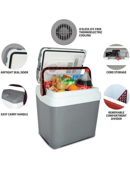Enfriador Portátil Koolatron P25 AZ 24L 12V para Auto y Camping