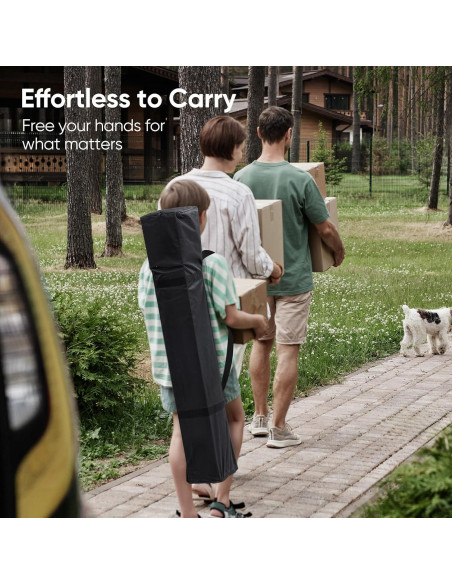 Carpa Plegable Quictent 3x3m Beige Impermeable UV para Camping