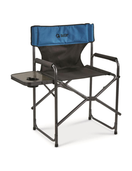 Silla de Campamento Guide Gear Alta Plegable 227 kg Azul/Negro