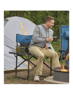 Silla de Campamento Guide Gear Alta Plegable 227 kg Azul/Negro 2