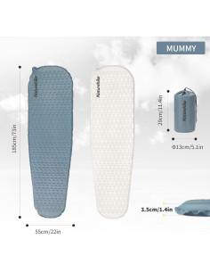 Colchoneta Autoinflable Ultraligera Naturehike Yugu 185x55cm 2