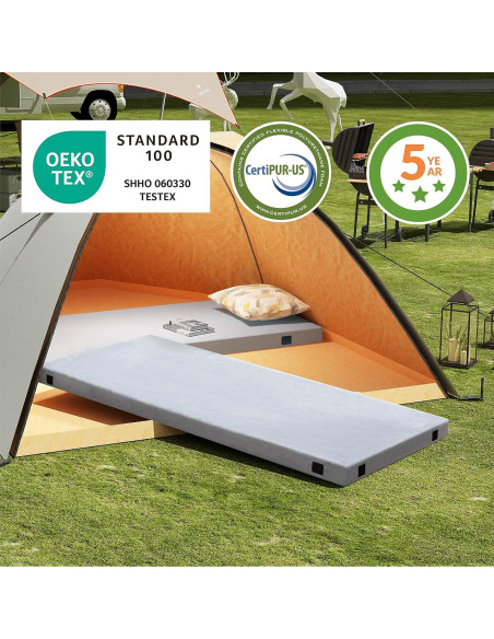 Colchón de Camping MLILY 182.88x60.96cm Espuma Viscoelástica