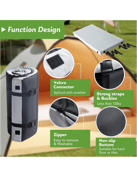 Colchón de Camping MLILY 182.88x60.96cm Espuma Viscoelástica
