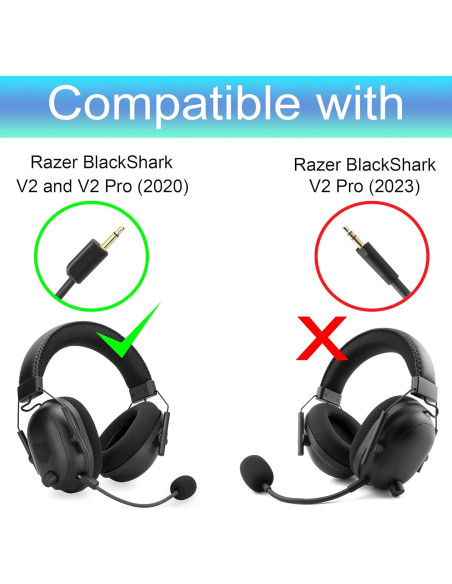 Micrófono Boom Desmontable LEFXMOPHY para Razer BlackShark V2