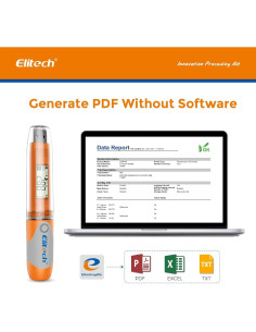 Registrador de Datos de Temperatura Elitech RC-51 USB 32000 Puntos 2