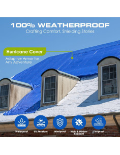 Lona Impermeable Multiusos TARPATOP 5x7m Azul Resistente UV 2