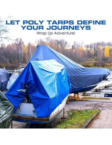 Lona Impermeable Multiusos TARPATOP 5x7m Azul Resistente UV