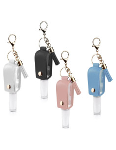 Set 4 Llaveros Rellenables Sanitizante de Manos 30 ml ASTIMESA