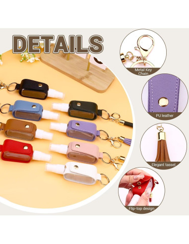 Set 4 Llaveros Rellenables Sanitizante de Manos 30 ml ASTIMESA