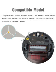 Cepillos Laterales de Reemplazo Vanclearidea para IRobot Roomba 600-900 - Paquete de 3 2