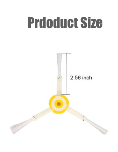 Cepillos Laterales de Reemplazo Vanclearidea para IRobot Roomba 600-900 - Paquete de 3