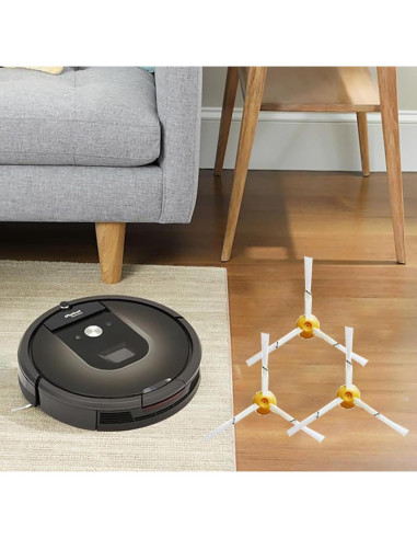 Cepillos Laterales de Reemplazo Vanclearidea para IRobot Roomba 600-900 - Paquete de 3