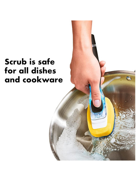 Dispensador de Jabón OXO Good Grips con Esponja Amarilla