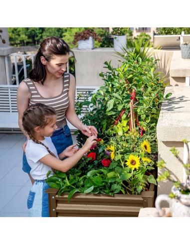 Cama de Jardín Elevada Land Guard Ovalada Galvanizada Beige 121.9x61cm