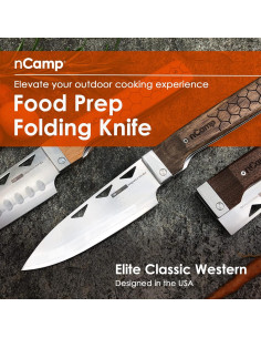 Cuchillo Plegable nCamp Elite Chef de Acero Damasco 26.7 cm 2