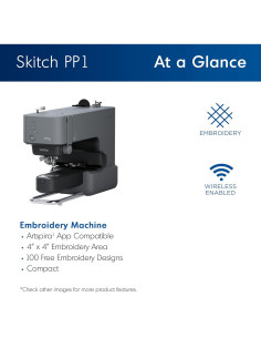 Máquina de Bordar Brother PP1 Skitch + Juego de Hilo 6 Piezas 2