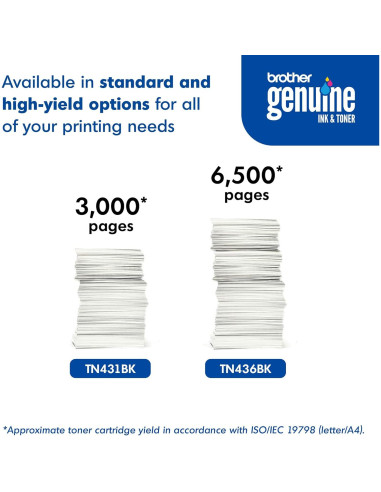 Tóner Brother TN436BK Alta Capacidad Negro 6500 Páginas