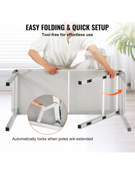 Mesa de Bar Plegable VEVOR 975x385x870mm con Funda