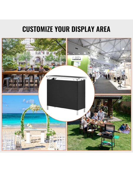 Mesa de Bar Plegable VEVOR 975x385x870mm con Funda