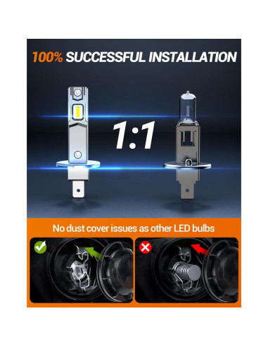 Bombillas H1H7 SEALIGHT 30000 Lúmenes para Niebla - 4 Piezas