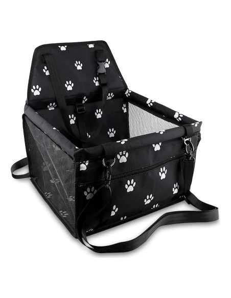 Asiento Elevador para Perros Petbobi, 40x34x25cm, Huella Negra Asiento Elevador para Perros Petbobi, 40x34x25cm, Huella Negra