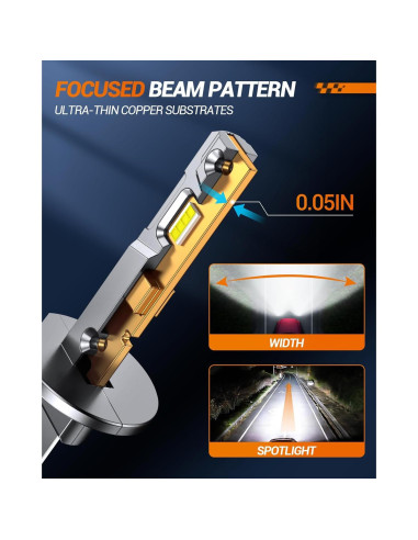 Bombillas H1H7 SEALIGHT 30000 Lúmenes para Niebla - 4 Piezas