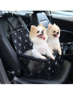 Asiento Elevador para Perros Petbobi, 40x34x25cm, Huella Negra 2