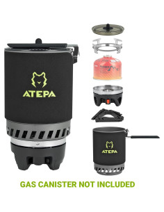 Estufa de Camping ATEPA AA2202 Gris Medio 1.8L Gas LP 2
