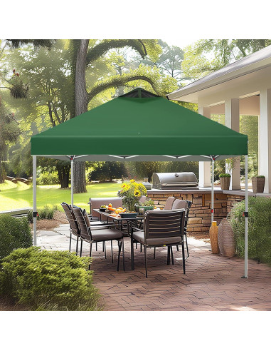 Carpa Plegable MFSTUDIO 3.05x3.05m Impermeable Verde