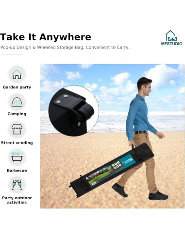 Carpa Plegable MFSTUDIO 3.05x3.05m Impermeable Verde