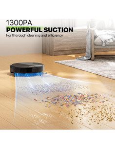 Aspiradora Robot Magshion MAG-A03, 90 Min de Autonomía, Negro 2