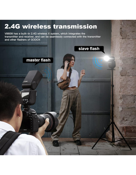 Flash Godox V860III-S Speedlite TTL para Sony 76Ws 2.4G