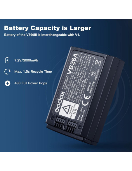 Flash Godox V860III-S Speedlite TTL para Sony 76Ws 2.4G