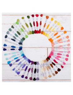 Kit de Hilo de Bordado ThreadArt 50 Colores Algodón Egipcio 8m