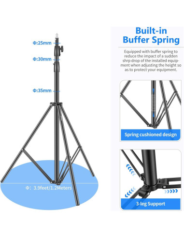 Soporte de Luz Neewer ST-300 Ajustable 3m con Amortiguación