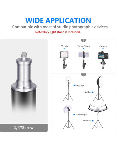 Soporte de Luz Neewer ST-300 Ajustable 3m con Amortiguación