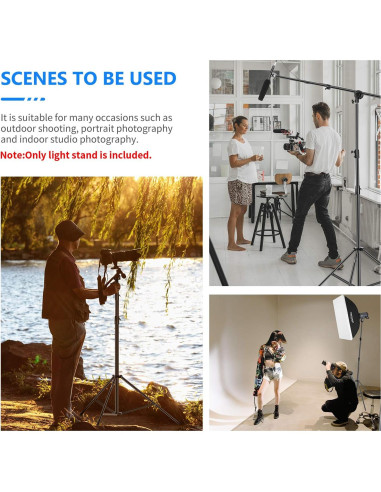 Soporte de Luz Neewer ST-300 Ajustable 3m con Amortiguación