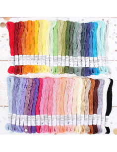 Kit de Hilo de Bordado ThreadArt 50 Colores Algodón Egipcio 8m 2