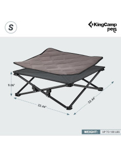 Cama Elevada para Perros KingCamp 57x57cm Plegable y Portátil 2